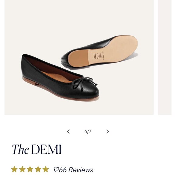 Margaux The Demi Black Ballet Flats NIB / Sz 39 / 8.5 or 9 - Picture 1 of 9